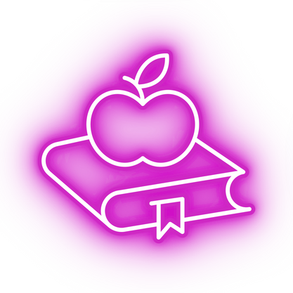 Neon pink teacher's pet icon